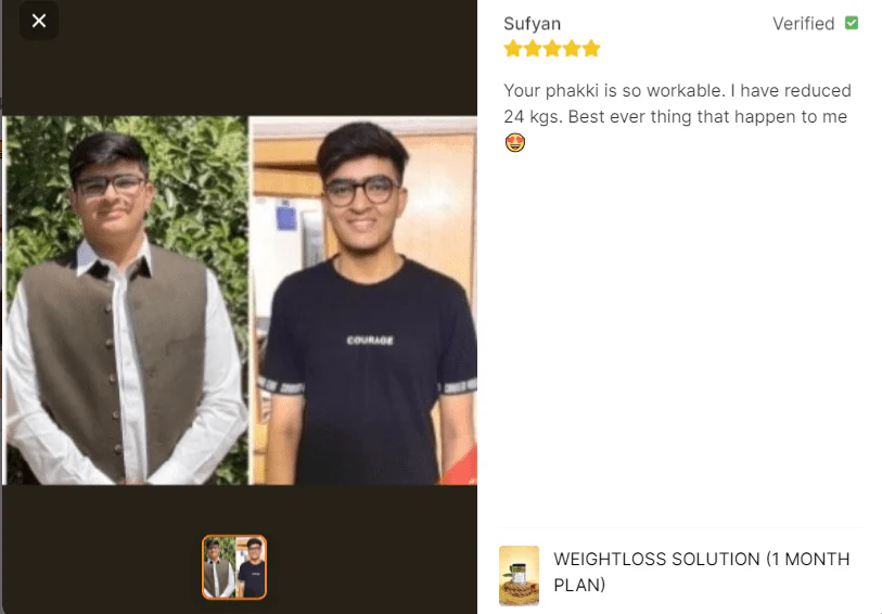 Weightloss Solution (2 Month Plan) By Herbal Ft